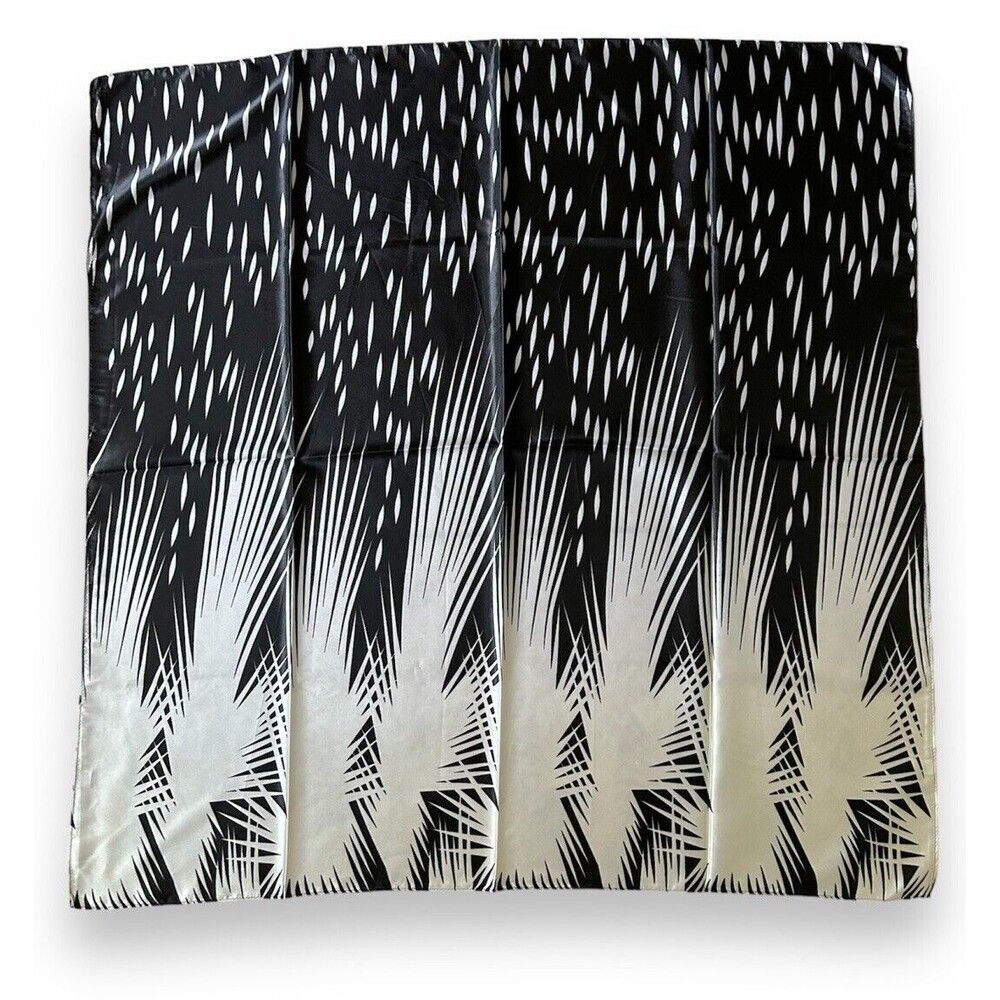 COPY - Black Scarf With White Geometric 35” X 35” Women Headscarf Scarve